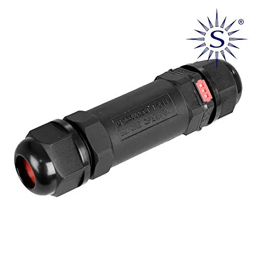 SOLERA 43014 Conector para Empalmes de Exterior con Válvula Anticondensacion 3P, Ip68, Negro