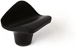 Blister con 4 pomos metálicos para mueble, con acabado negro mate mod. 749 32x31mm rei