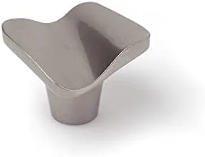 Blister con 4 pomos metálicos para mueble, con acabado níquel satinado mod. 749 32x31mm rei