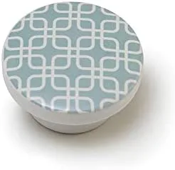 Blister con 4 pomos redondos para mueble fabricado en madera acabado gris mod. e225 ø38mm rei