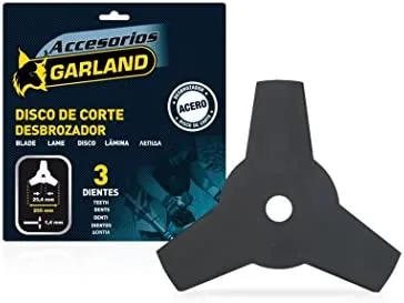 Garland 7100255143 - Disco 3 dientes 255 mm. Ø para Desbrozadora