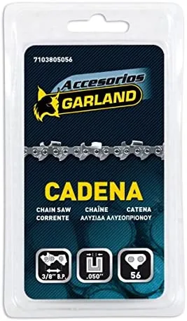 Garland 7103805056 - Cadena 3/8'' b.p.-0.050'' - 56 Eslabones para Motosierras