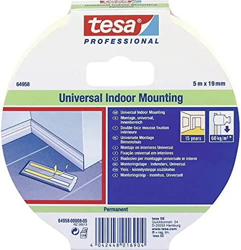 TESA 64958-00008-05 - Cinta doble cara Montaje Interiores Universal serie 64958-5m x 19mm manchetta
