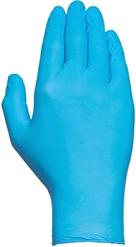 Caja 100 guantes desechables economicos de nitrilo sin polvo talla l juba