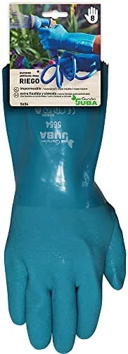 GUANTE RIEGO JARDÍN PVC LONGITUD ANTEBRAZO TALLA 8 JUBA