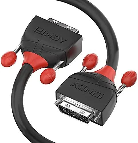 Lindy 36256 cable DVI 2 m DVI-D Negro - Cables DVI (2 m, DVI-D, DVI-D, Macho, Macho, Oro)