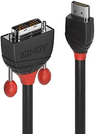 Lindy 36273 adaptador de cable de vídeo 3 m HDMI tipo A (Estándar) DVI-D Negro