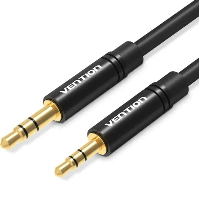 Cable de audio (conector mini jack de 3,5 mm a 2,5 mm AUX - 0,5 m de longitud de cable (negro)