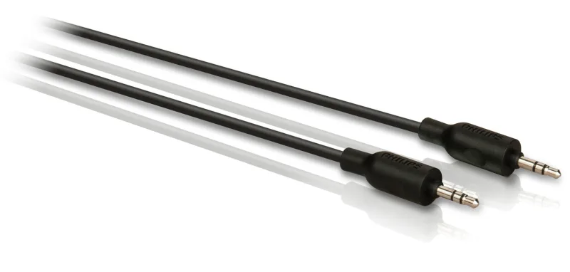 Philips SWA2529W - Cable de Conector Jack para 3.5 mm (1.5 Metros), Negro