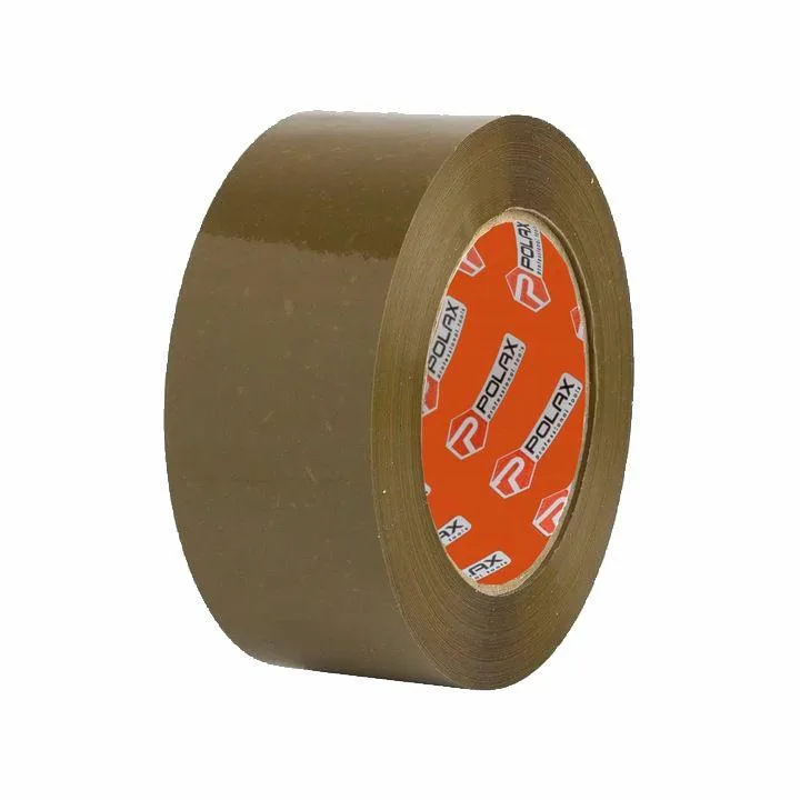 POLAX, modelo 101-192, Cinta de embalaje marrón 48 mm x 55 m, ideal para cajas y paquetes, adhesivo fuerte y duradero, uso doméstico e industrial, acabado profesional