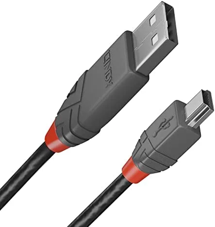 Lindy 36724 cable USB 3 m USB 2.0 USB A Mini-USB B Negro