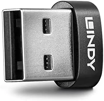 Lindy 41884 cambiador de género para cable USB Type-A USB Tipo C Negro