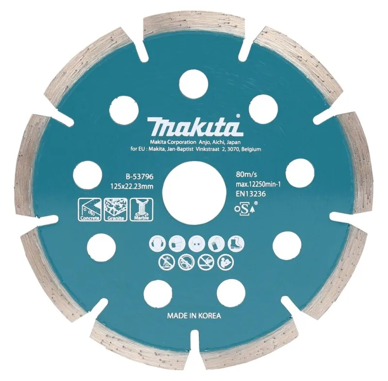 Makita tarcza diamentowa 125x22,23mm segment (na sucho) beton, granit, marmur
