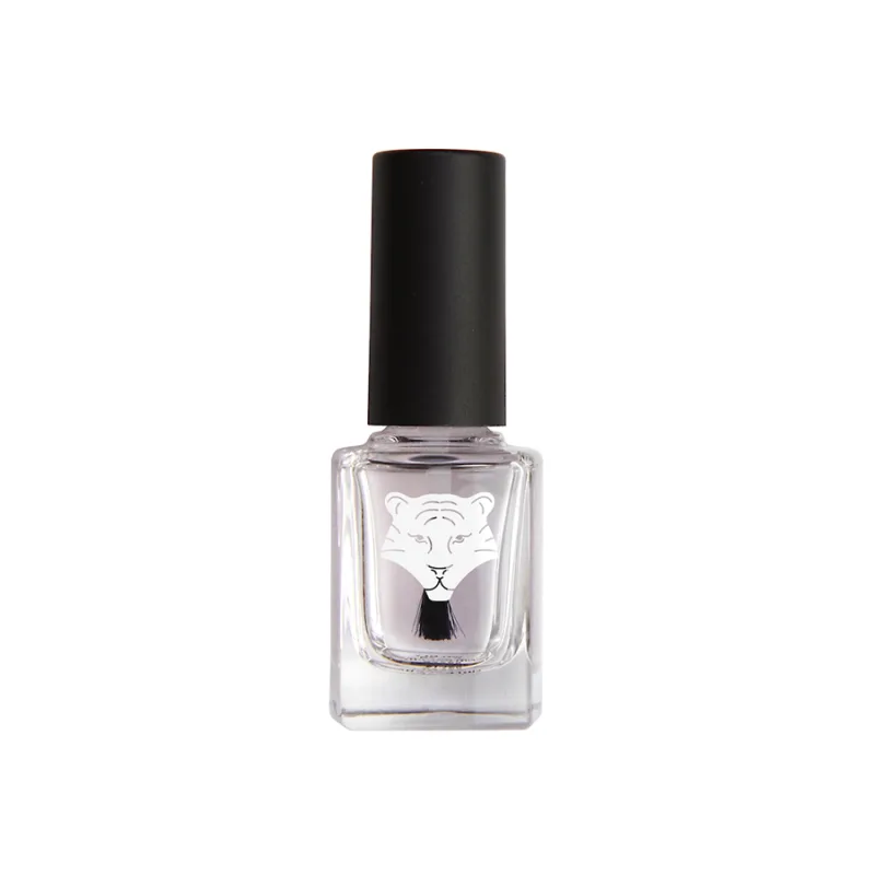 2 en 1 : Base y Capa de Acabado Vegana y Natural - Esmalte de uñas Transparente 190 - Ingredientes Naturales y de Origen Vegetal - Brillo y Larga Duración - 11 ml - ALL TIGERS.