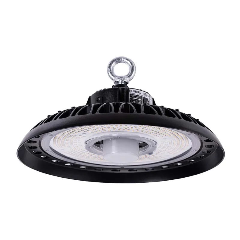 Campana LED con driver y LEDs Lumiled PHILIPS (150W 4000K 24000lm) IP65/IK08 Ø34x18cm color negro