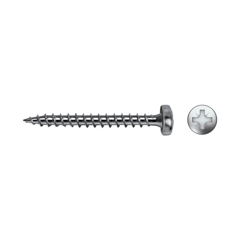 Tornillo VELOX B rosca completa cabeza alomada impronta PZ Ø4,5x35 mm cincado
