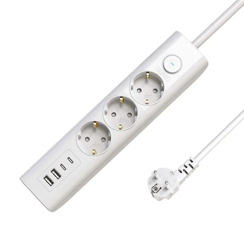 Microconnect MC-GRU00315WS-USB base múltiple 1,5 m 3 salidas AC Interior Blanco