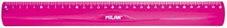 Milan 353801P - Regla, 30 cm, color rosa translúcido