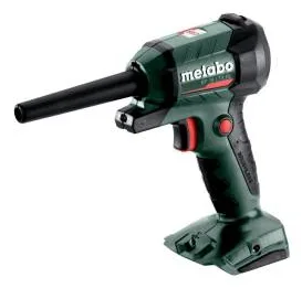 metabo Pistola de soplado inalámbrica BP 18 LTX BL - 18 V, motor sin escobillas, volumen de aire de 0,7 m³/min, velocidad de aire de 122 m/s, luz de trabajo LED, versátil para limpiar, soplar, inflar