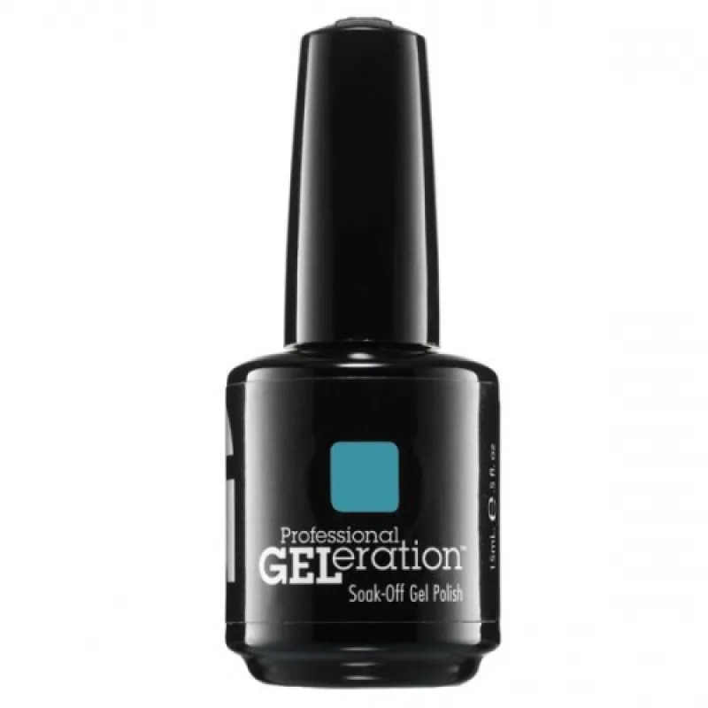 Jessica Geleration Colours Semi-Permanent Nail Polish Gel-1100 Faux Fur Blue, Esmalte de Uñas Semi-permanente, 15 ml, Brillante y Duradero