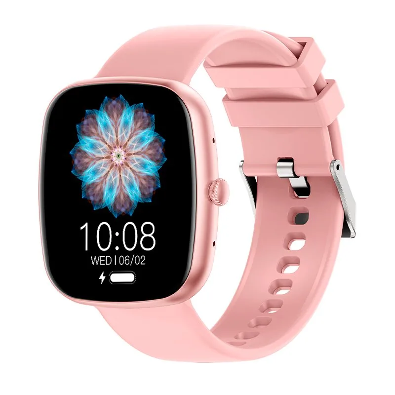 Cool smartwatch border silicona rosa (llamadas, salud, deporte)