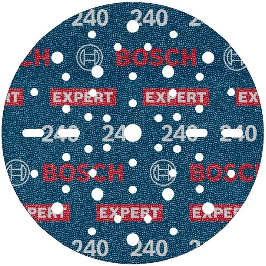 Bosch 50x Disco de lija para láminas EXPERT O780, 150 mm (para Madera dura, Pintura sobre madera, Ø 150 mm, Grano 240, Professional Accesorios Lijadora excéntrica)
