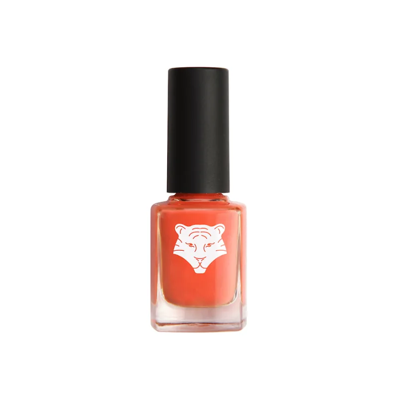 Esmalte de uñas Vegano y Natural - Color Naranja Coral 195 "Seize The Moment" - Ingredientes Naturales y de Origen Vegetal - Brillo de Larga Duración - ALL TIGERS.