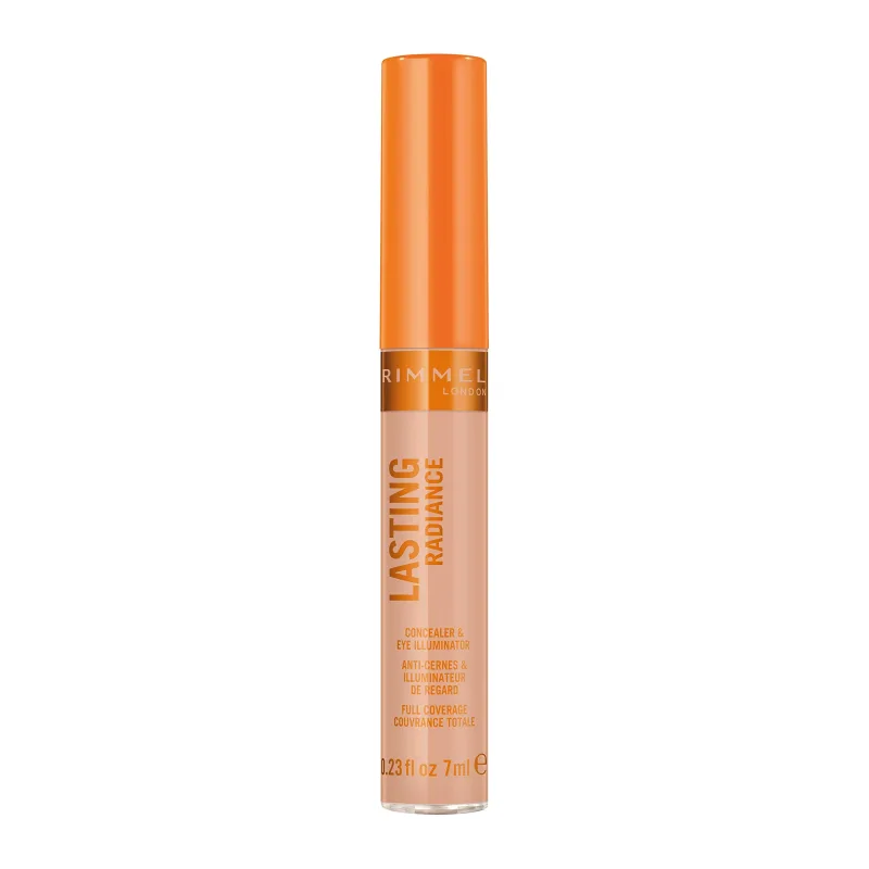 Corrector de crema Lasting Radiance tono 080 Chestnut / Rimmel London / Cobertura total, vitamina C iluminadora, acabado radiante, 7 ml