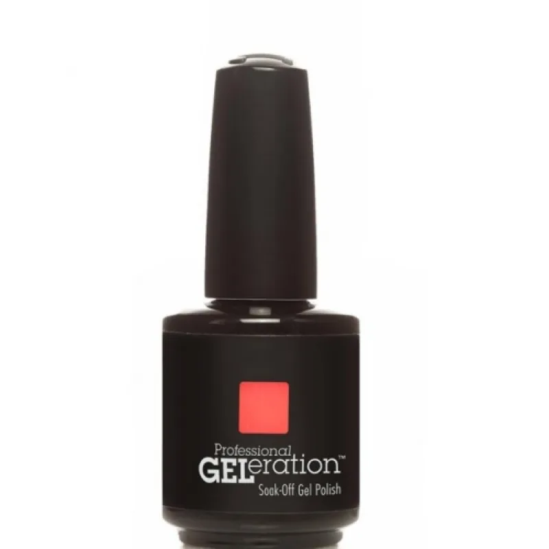 Jessica Geleration Colours Semi-Permanent Nail Polish Gel-947 Bindi Red, Esmalte de Uñas Semi-permanente, 15 ml, Brillante y Duradero