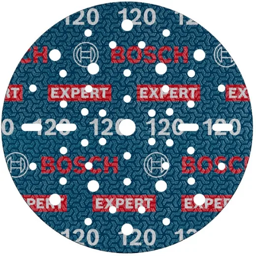 Bosch 50x Disco de lija para láminas EXPERT O780, 150 mm (para Madera dura, Pintura sobre madera, Ø 150 mm, Grano 120, Professional Accesorios Lijadora excéntrica)