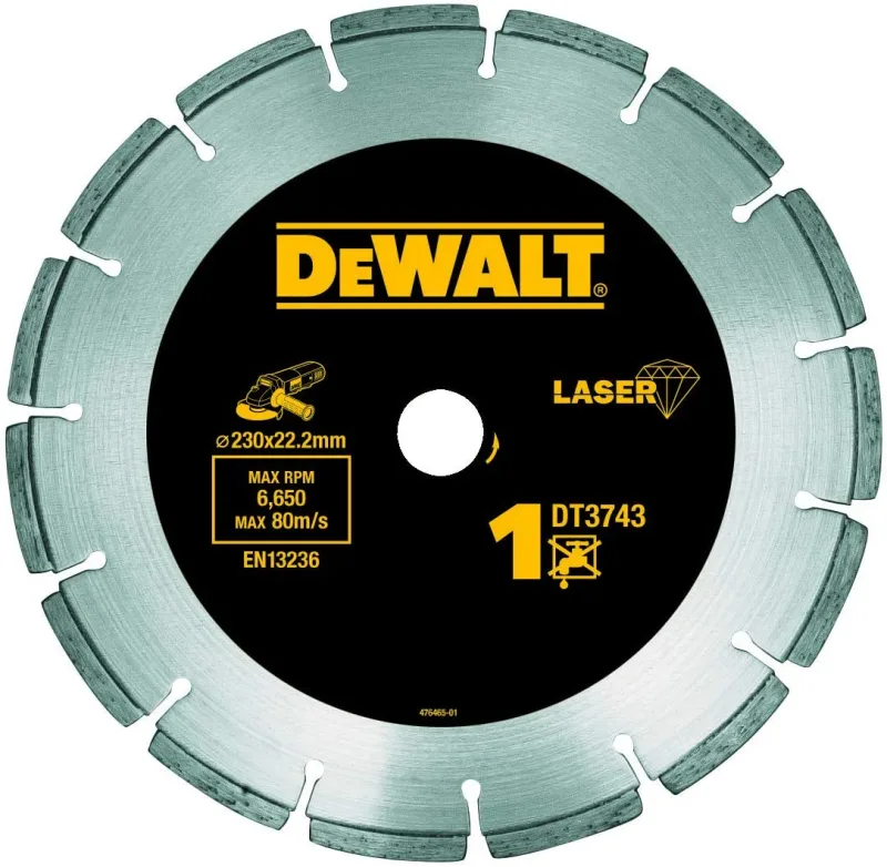 Accesorio para amoladora angular, marca DeWALT, modelo DT3743-XJ, corte del disco, uso en materiales duros, corte rápido y preciso, alta durabilidad, fácil instalación