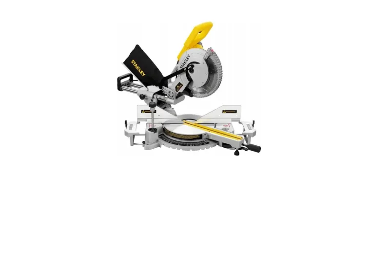 Stanley SM1800, Sierra ingletadora 254 mm/1800W con avance, potente y precisa para cortes en madera y metales no ferrosos, ideal para trabajos profesionales