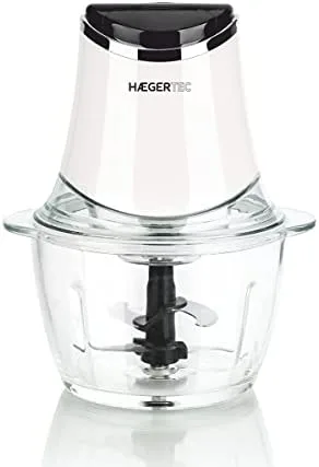 Haeger CH-30W.007A picadora eléctrica de alimentos 1,2 L 300 W Negro, Transparente, Blanco
