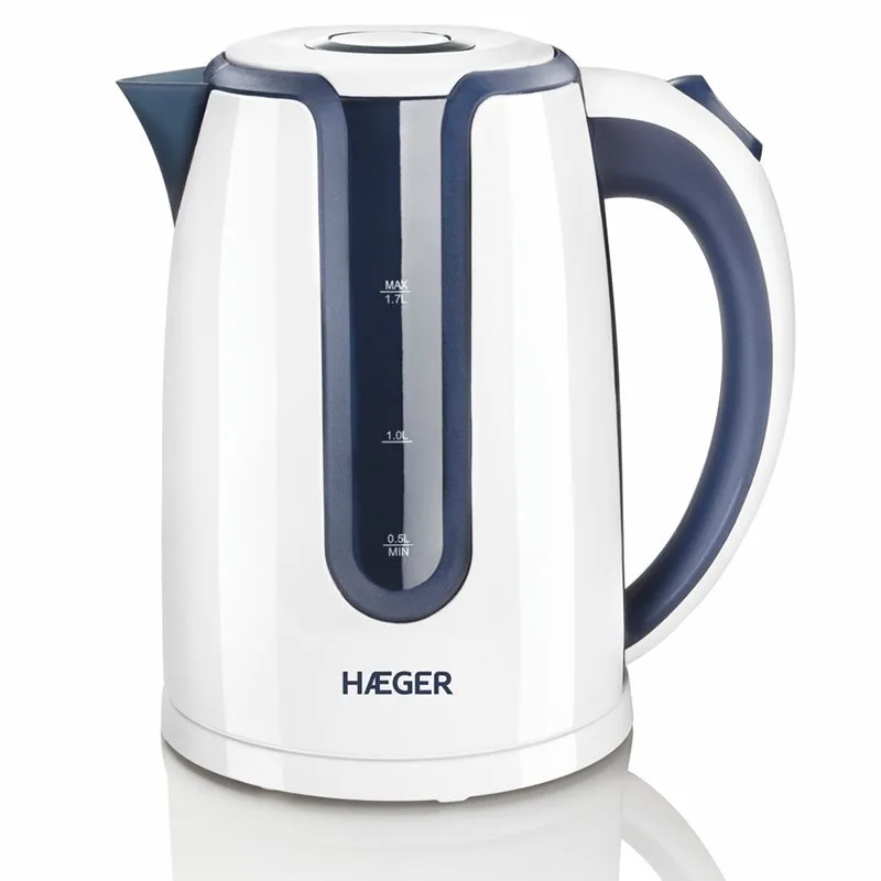 Haeger EK-22B.018A tetera eléctrica 1,7 L 2200 W Azul, Blanco