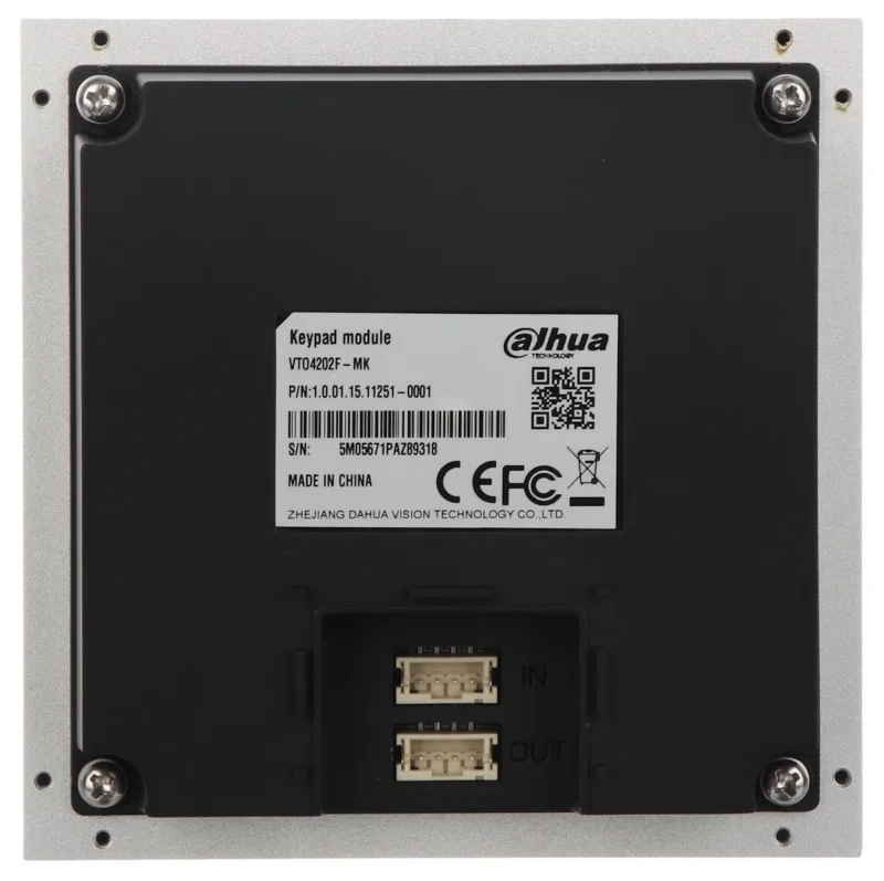 DAHUA VTO4202F-MK ESTACIÓN EXTERIOR MODULAR PARA VIDEOPUERTO IP CON TECLADO PARA SERIES VTO4202F-X