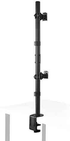 Kensington Brazo Vertical Dual para Fijar 2 Monitores para Ordenador Portátil 29" - 32" con Soporte Giratorio y Organizador de Cables (K53802WW)