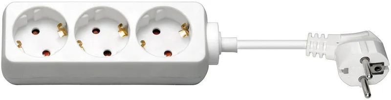 Microconnect GRU003W base múltiple 1,8 m 3 salidas AC Interior Blanco
