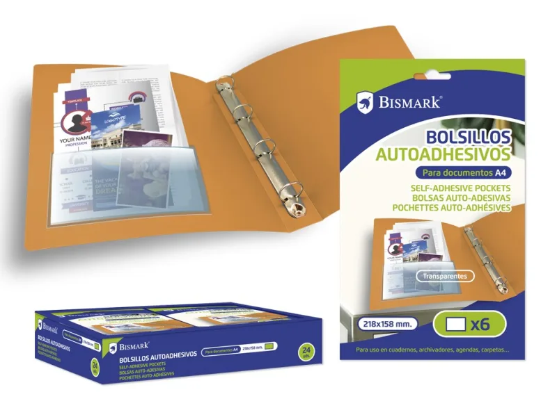 Bismark 327581 etiqueta autoadhesiva Plaza Permanente Transparente 6 pieza(s)