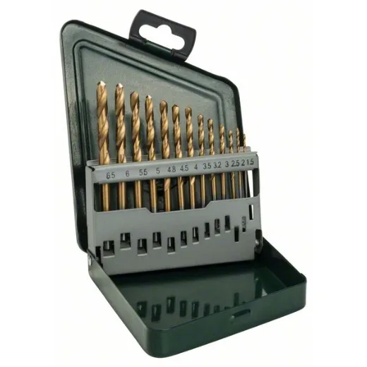Bosch 2607019436 - Set con 13 brocas para metal, recubrimiento de titanio