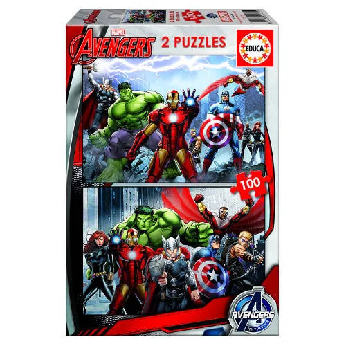 Educa - Avengers Los Vengadores 2 Puzzles de 100 Piezas, Multicolor (15771)