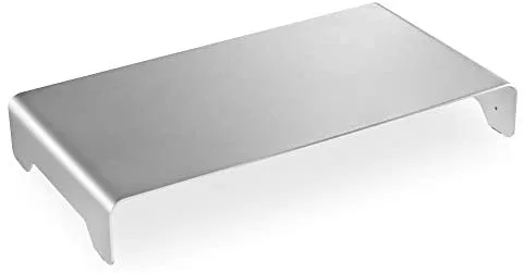 DIGITUS Elevador de monitor de aluminio de diseño - Soporte de pantalla - Capacidad de carga 10 kg - Antideslizante - Plata