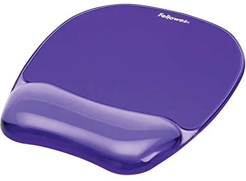Fellowes 91441 - Alfombrilla de ratón con reposamuñecas, parte trasera de goma, 7 15/16 x 9-1/4, color morado