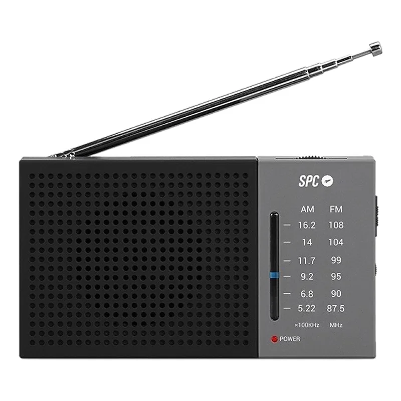 SPC Jetty Lite - Radio portátil, tamaño Compacto, Gran dial analógico, Radio Am/FM, Estilo Elegante, Altavoz de Gran tamaño