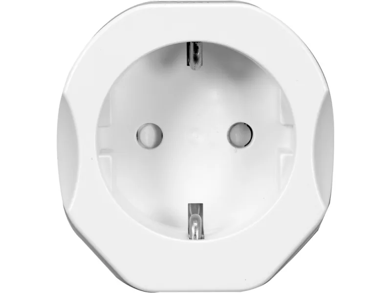 Adaptador de enchufe eléctrico, Sthor 72441, conversión segura de corriente, ideal para hogar y oficina, diseño compacto y duradero, fácil de instalar, color blanco