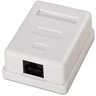 AISENS A139-0301 - Roseta de Superficie RJ45, Color Blanco