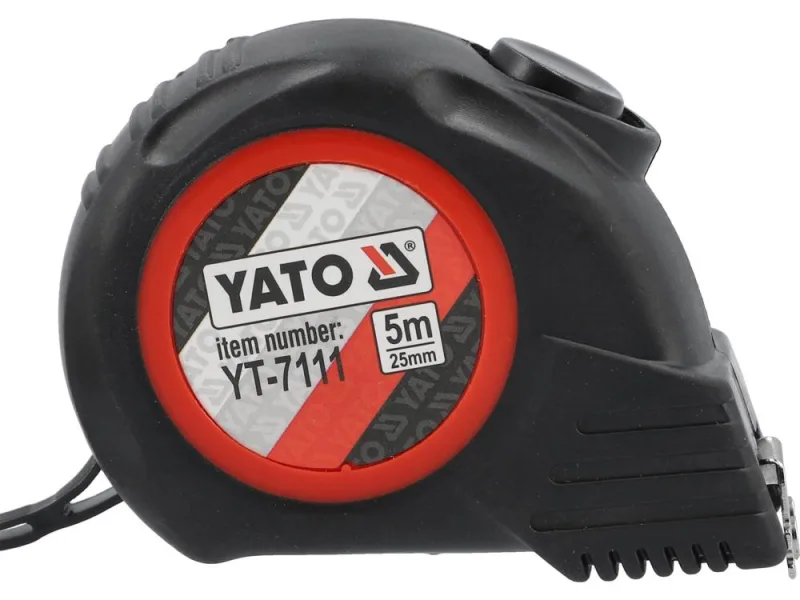 Yato YT-7111 cinta métrica 5 m Acrilonitrilo butadieno estireno (ABS), Caucho Negro