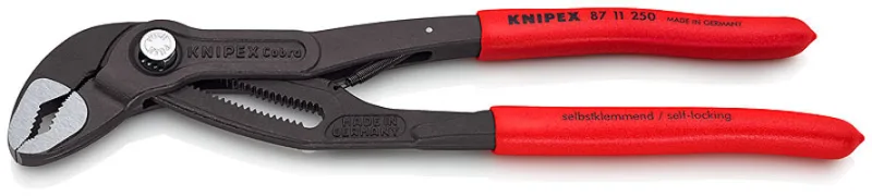 Knipex Cobra®...matic Tenaza de agarre gris atramentado, recubiertos de plástico antideslizante 250 mm 87 11 250