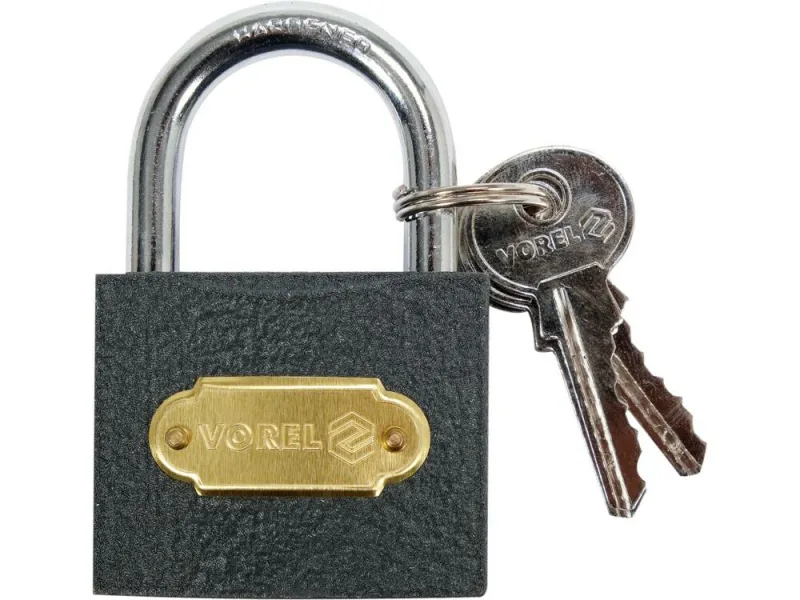 Candado Vorel 77063, 1 pieza, diseño resistente y duradero, ideal para puertas, armarios y almacenamiento, seguridad confiable, fácil de usar y transportar.