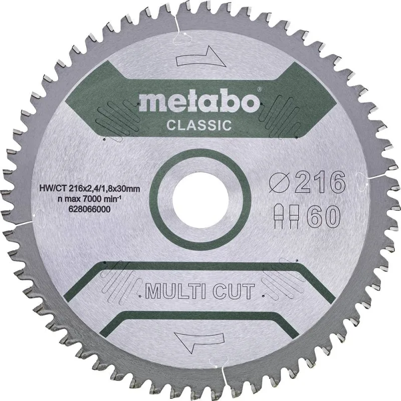 METABO 628286000 - Hoja de sierra Multi Cut Classic 305x30 mm dientes 80 FZ/TZ 5°neg