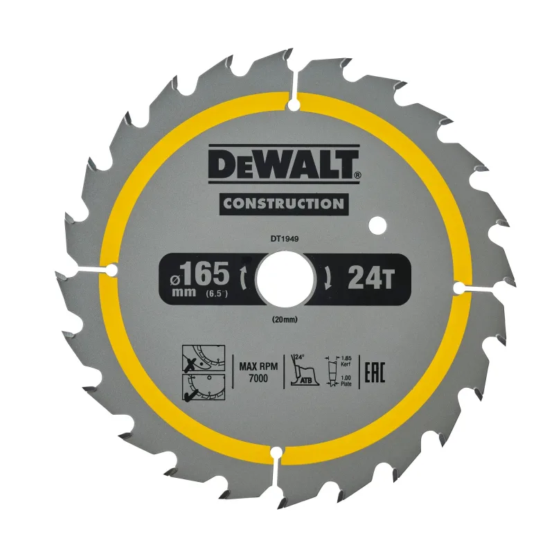 DeWalt Sierra circular, 1 pieza, Plata; Amarillo; negro, dt1949 de QZ